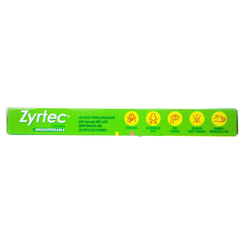 Zyrtec 10 Mg Con 10 Tabletas Orodisp 7501089803511 5